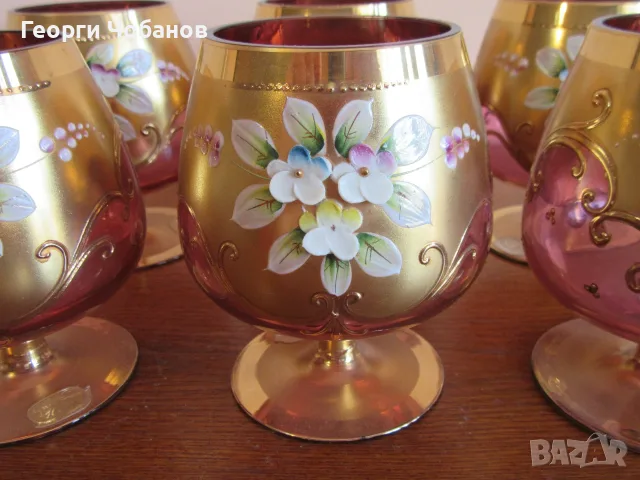 чаши за коняк с позлата., снимка 2 - Чаши - 55922859