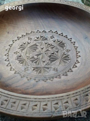 Дървена чиния,  дърворезба   18/2, снимка 5 - Декорация за дома - 29719773