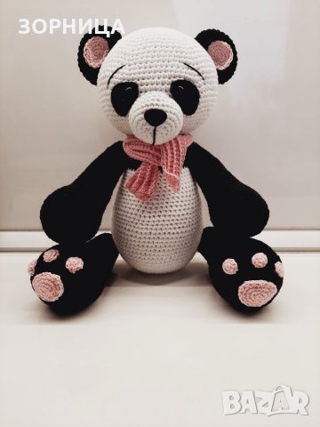 Ръчно плетена играчка Панда, снимка 3 - Други - 32041889