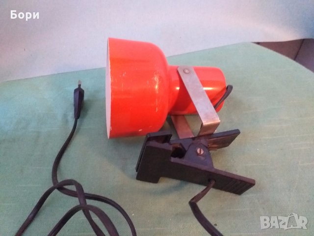 Метална лампа с щипка кабел ел.ключ, снимка 5 - Лампи за стена - 31618824