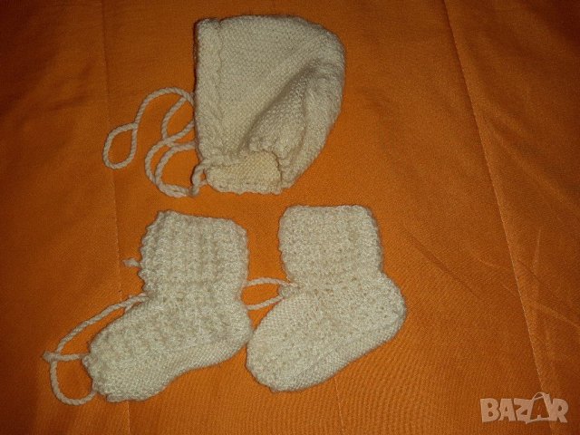 Бебешки комплект ръчно плетиво , снимка 2 - Жилетки и елечета за бебе - 31048155