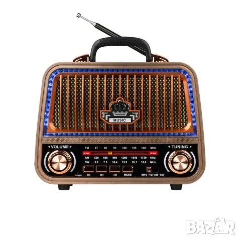 Мултифункционален ретро радиоприемник и Bluetooth тонколона MEIER MD-1310BT