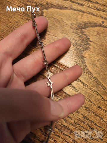 Сребърна полутвърда гривна (89), снимка 6 - Гривни - 39479005