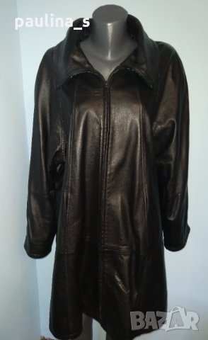 Манто тип пелерина от естествена кожа "Vera Pelle" Italy / голям размер , снимка 6 - Палта, манта - 30440356