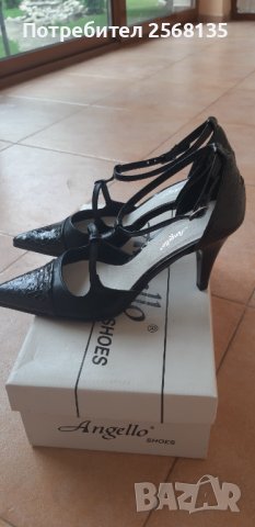 Красиви Обувки Естествена Кожа и Естестен Крок Лак! НОВИ! №36, снимка 4 - Дамски обувки на ток - 42088730