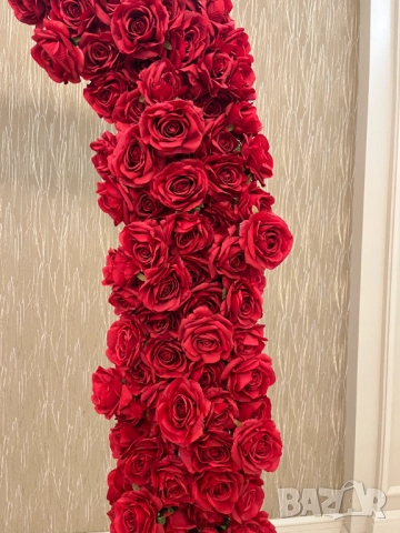 Изкуствени розови листенца листа от рози червени сватба свети Валентин, снимка 5 - Декорация за дома - 52570859