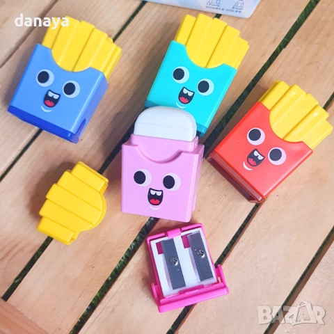 6027 Ученическа двойна острилка с гума Chips