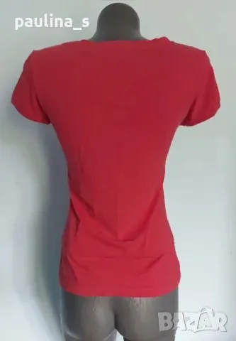 Два броя / "Esprit" Еластична блуза тип тениска / черна и червена / унисайз , снимка 11 - Тениски - 26368319