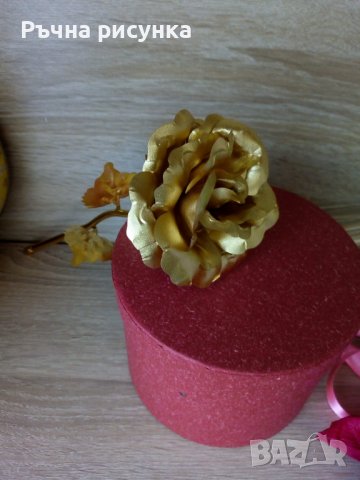 "Златна роза", снимка 3 - Декорация за дома - 36671620