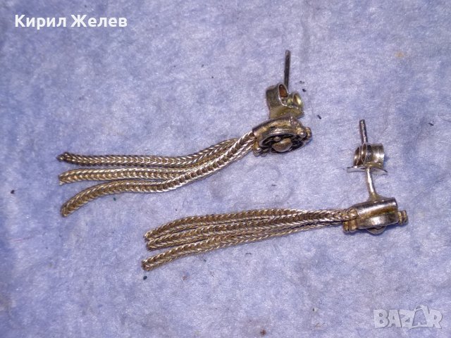 СТИЛНО РЕТРО ОРНАМЕНТИРАНИ АР НУВО СРЕБЪРНИ ОБЕЦИ СРЕБРО 925 МАЙСТОРСКА БИЖУТЕРСКА ИЗРАБОТКА 30782, снимка 14 - Обеци - 40552650