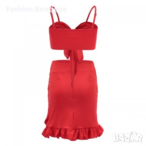 Червен комплект от 2 части плажен летен, снимка 8 - Рокли - 30471745