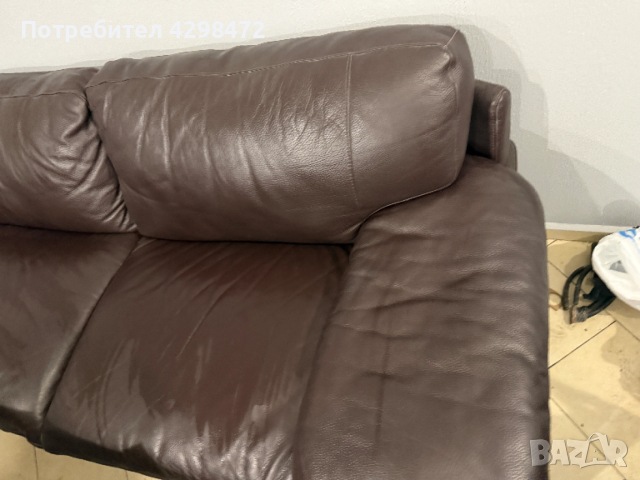 Италиански кожен диван, снимка 6 - Дивани и мека мебел - 54083838