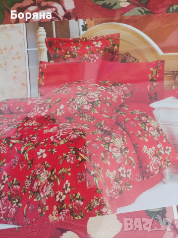 Спален комплект за голяма спалня от копринен сатен