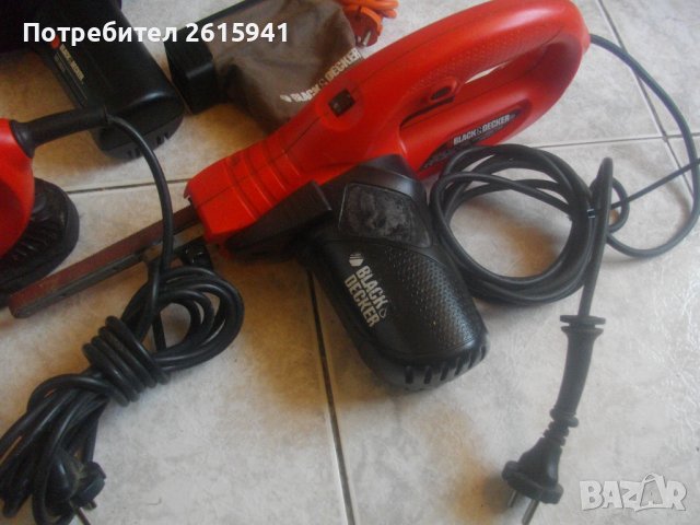 Английски Оригинален Мини Лентов Шлайф/Ел.Пила-300-350 Вата-Black Decker-Отличен-Като Нов, снимка 4 - Други инструменти - 37296440