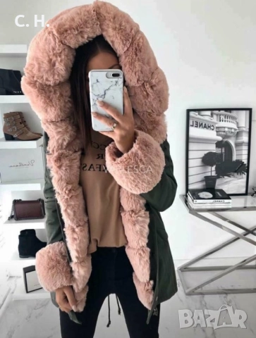 Дамска парка с пух