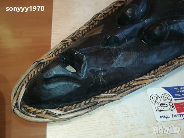 ДЪРВЕНА МАСКА ОТ ГЕРМАНИЯ 52Х22СМ 1702241734, снимка 4 - Антикварни и старинни предмети - 44340284