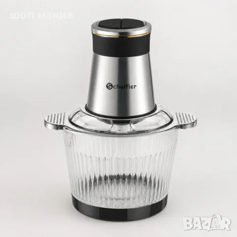 Мощен XL чопър и месомелачка 5L - Голяма стъклена купа, смилане на месо, зеленчуци и ядки