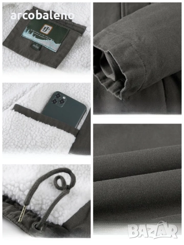 Мъжко зимно яке с удебелена вълнена подплата и качулка, 6цвята , снимка 9 - Якета - 52160331