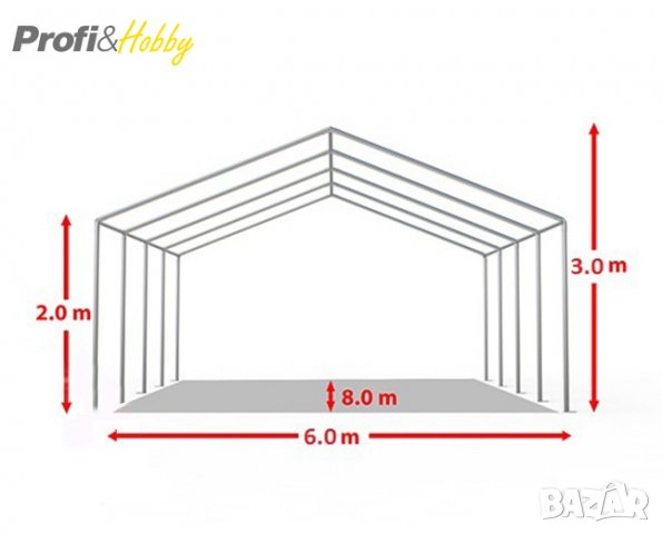 Професионална шатра 6х8м, водоустойчив PVC брезент 500гр/м2, снимка 3 - Други - 29174549