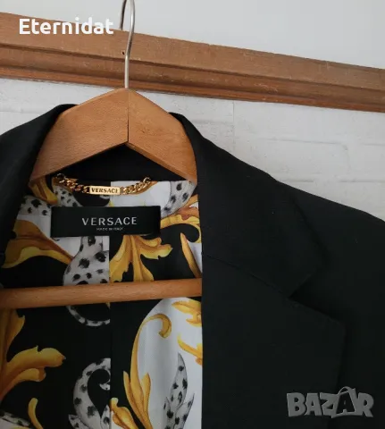 Черно сако блейзър VERSACE , снимка 7 - Сака - 48218961