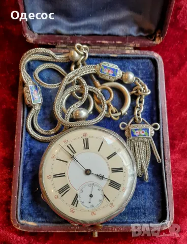 Уникален Швейцарски сребърен джобен часовник Skeleton Gothic  1850 г, снимка 3 - Антикварни и старинни предмети - 49184551