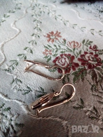 Антикварни руски златни обеци  лалета 583 /звезда, сърп и чук/, снимка 5 - Обеци - 33733031