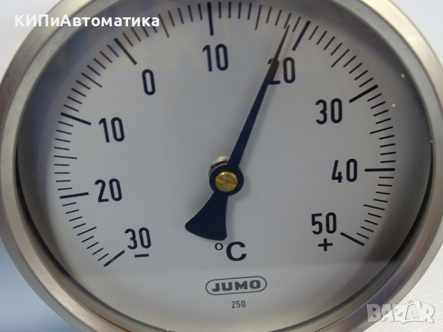 биметален термометър JUMO immersion thermometer ф100mm, -30/+50°C, L-100mm, снимка 7 - Резервни части за машини - 36530518