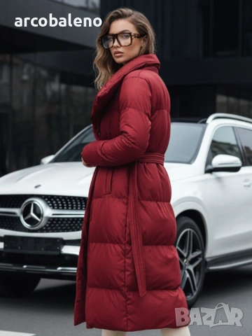 Дамско дълго ватирано зимно яке FAVI, 4цвята , снимка 9 - Якета - 53091231