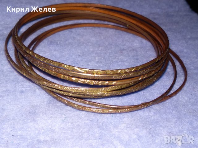 КОМПЛЕКТ ОРНАМЕНТИРАНИ КЛАСИЧЕСКИ БРОНЗИРАНИ ТЪНКИ ЕТНО ГРИВНИ 37960, снимка 5 - Антикварни и старинни предмети - 40814236