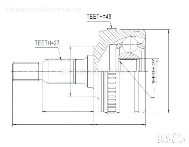 Предно външно каре 3300036 NPZME002 Mercedes Vito