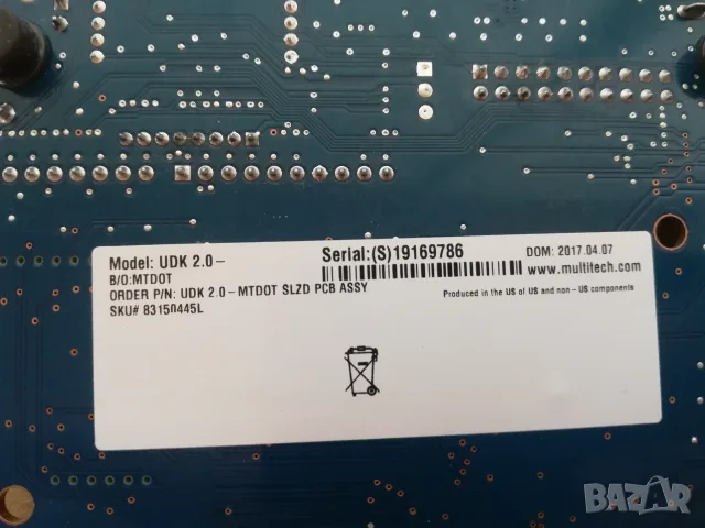 Multitech MTDOT-EVB-868 SLZD PCB ASSY, снимка 8 - Друга електроника - 56126697
