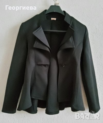 Вталено черно сако, снимка 1 - Сака - 37801767