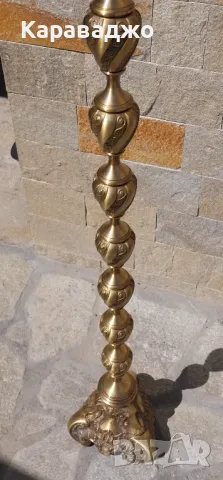 Масивен Бронзов Лампион, снимка 4 - Лампиони - 50425905