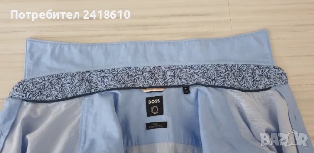 Hugo Boss Len / Organic Cotton  Slim Fit Mens Size 42 - L - 16 /1/2 НОВО! ОРИГИНАЛ! Мъжка Риза!, снимка 18 - Ризи - 50436194