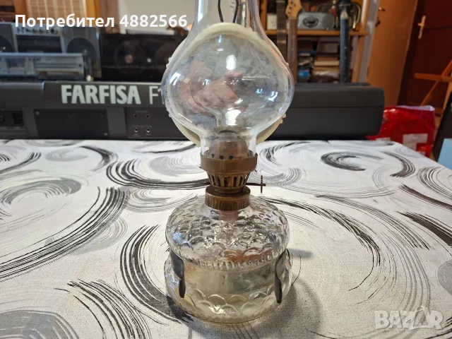 Стара газена лампа, снимка 2 - Антикварни и старинни предмети - 55849277