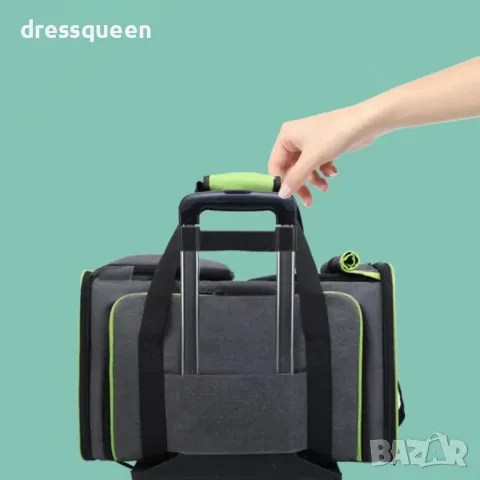 4329 Сгъваема котешка пътна чанта с голям капацитет, снимка 2 - Други стоки за животни - 48882846