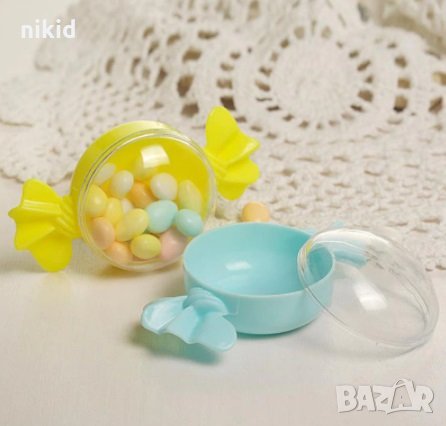 Бонбон пластмасова кутия кутийка за бонбони сувенир подарък рожден ден и др, снимка 3 - Други - 30287172