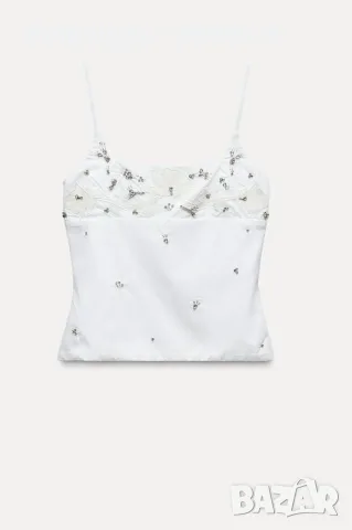красив бял топ Zara