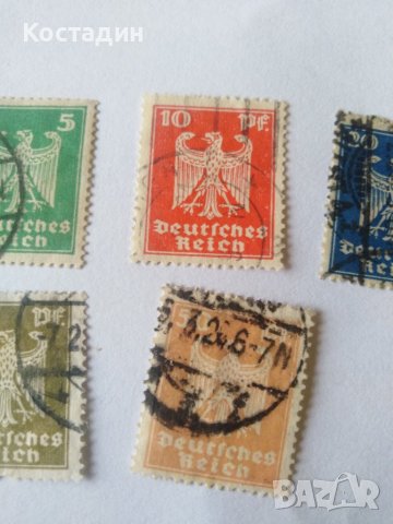 Пощенска марка 7бр-Германия райх 1924, снимка 4 - Филателия - 40020802