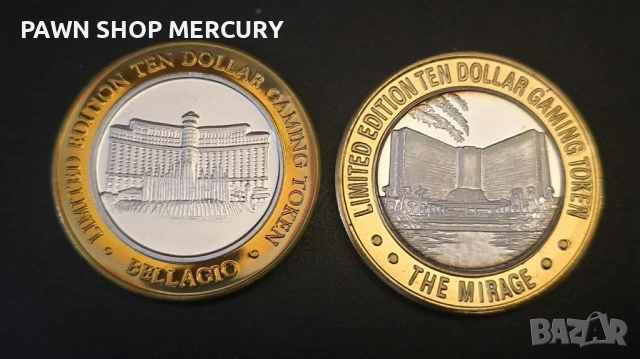 Продавам 2бр. сребърни игрални токъни 10 долара от Лас Вегас, снимка 3 - Нумизматика и бонистика - 51860938