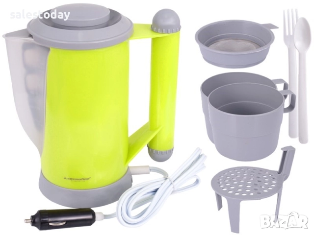 Кана за камион, тир, 0.7L, 24V, 250W, 2 чаши, прибори за хранене, цедка