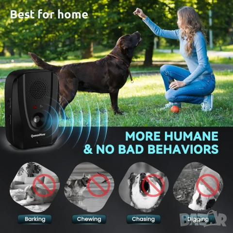 Устройство против лай Bubbacare с дистанционно, 2 в 1, снимка 4 - За кучета - 50962108