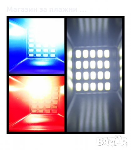 Преносим акумулаторен LED прожектор 100w - код 204, снимка 4 - Прожектори - 34228279