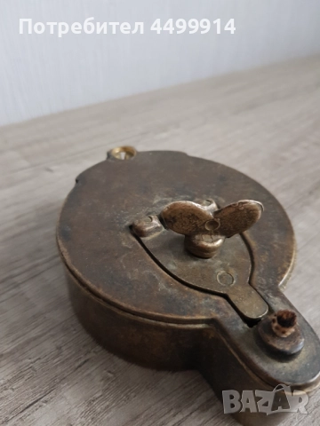 Стара бронзова миньорска лампа, снимка 5 - Антикварни и старинни предмети - 52971801