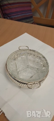 Съд за сервиране с 3 гнезда, снимка 4 - Чинии - 50667975
