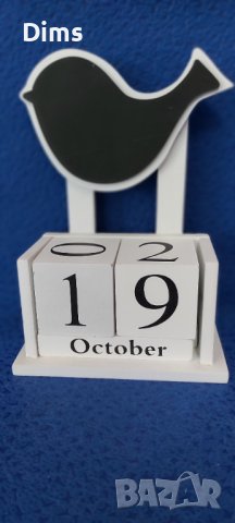 Вечен дървен календар птица, снимка 8 - Декорация за дома - 38486644