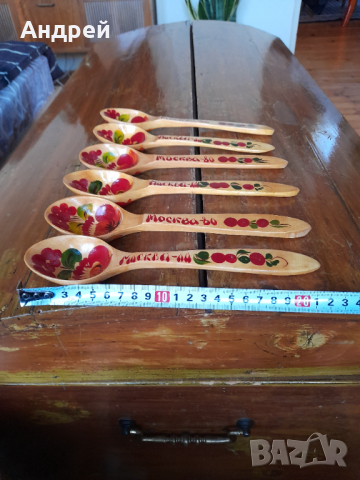 Стари Руски дървени лъжици #3, снимка 4 - Други ценни предмети - 44759984