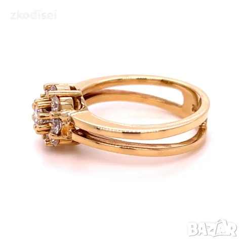 Златен дамски пръстен с 9бр. диаманта 8,61гр. 18кр.проба:750 размер:60 модел:30565-1, снимка 3 - Пръстени - 49541610