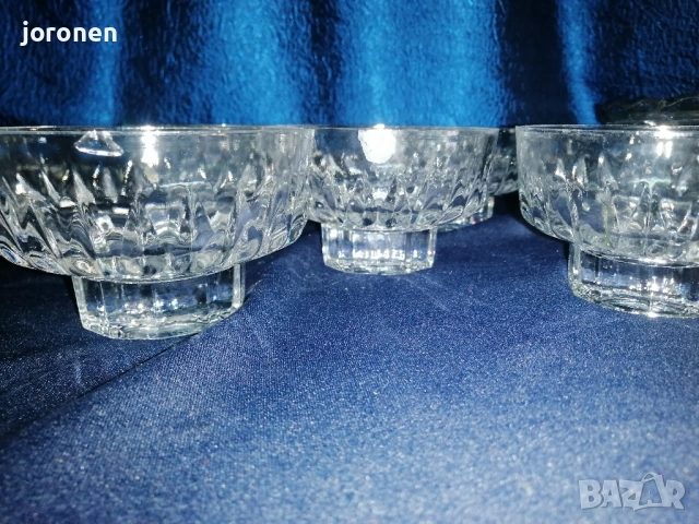 Голяма купа с купички от оловно стъкло, снимка 5 - Сервизи - 53222814