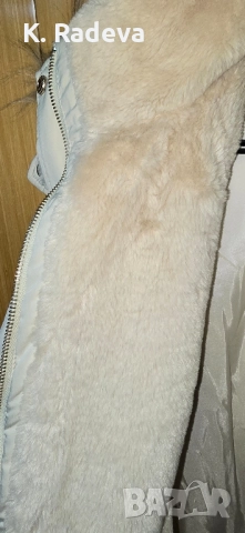 Зимно късо яке с подвижна качулка с пух, Страдивариус, снимка 6 - Якета - 52356110